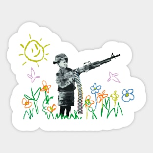 BANKSY Child Soldier Sticker